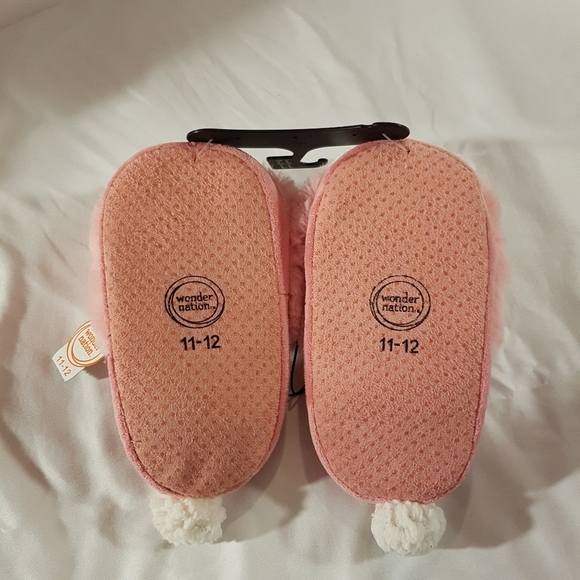 Wonder Nation Bunny slippers kids 11-12 - Picture 3 of 3